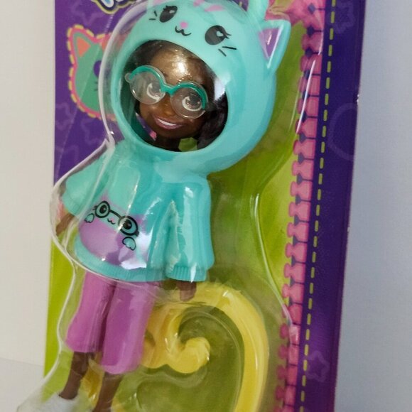 CUTE Polly Pocket Tiny World Animal Hoodie 4 Inch Doll CAT BNIP - Picture 2 of 4